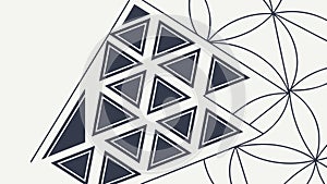 Abstract Triangle Pattern Line Art - Modern Geometric Design, vector design Generative AI