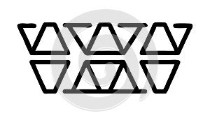Abstract triangle pattern, symbolizing geometric design and structure. vector design Generative AI