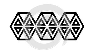 Abstract triangle pattern vector, modern geometric background design. vector design Generative AI