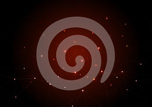 Abstract triangle plexus geometric shape background on red and green gradient