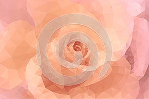 Abstract triangle polygon floral fashion pink and beige wedding background
