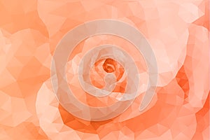 Abstract triangle polygon floral orange background