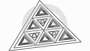 Abstract Triangle with Repeating Geometric Patterns, vector design Generative AI