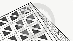 Abstract triangle structure design, geometric and modern art vector design Generative AI