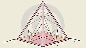 Abstract Triangle Structure Vector Graphic, vector design Generative AI