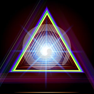 Abstract triangle techno background.