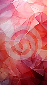 Abstract triangles harmonize shades of pink, white, and gleaming gold, visual enchantment