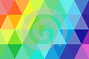 Abstract triangles rainbow gradient for background. geometric st