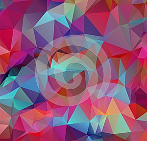 abstract triangular background texture, low poly style full colo