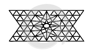 Abstract Triangular and Diamond Geometric Pattern, vector design Generative AI