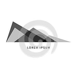 Abstract triangular geometric mountains logo