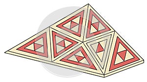 Abstract Triangular Geometric Pattern, Dynamic Design, vector design Generative AI