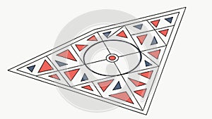 Abstract triangular geometric pattern. Dynamic and modern design. vector design Generative AI