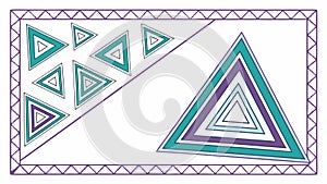 Abstract Triangular Geometric Pattern in a Frame, vector design Generative AI