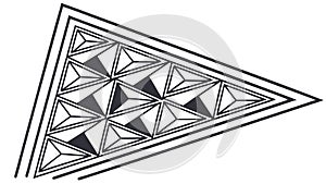 Abstract Triangular Geometric Pattern: Modern Angle Art, vector design Generative AI