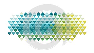 Abstract Triangular Gradient, Mosaic Burst Effect, vector design Generative AI