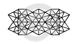 Abstract Triangular Grid, Interconnected Geometric Pattern, vector design Generative AI
