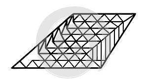 Abstract Triangular Grid Pattern for Modern Backgrounds, vector design Generative AI