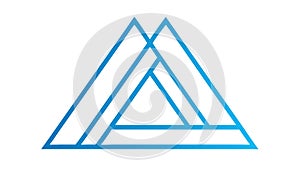 Abstract Triangular Line Art Modern Logo Icon, vector design Generative AI