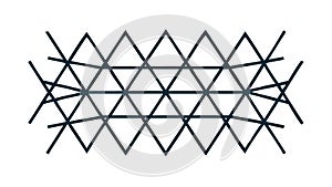 Abstract triangular mesh pattern, seamless geometric design, vector design Generative AI