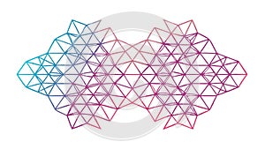 Abstract Triangular Mosaic: Colorful Geometric Design, vector design Generative AI