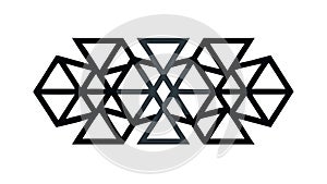 Abstract Triangular Mosaic, Dynamic Geometric Pattern, vector design Generative AI