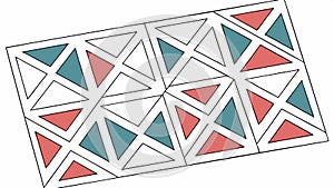 Abstract Triangular Mosaic Pattern: Dynamic Geometric Background for Design, vector design Generative AI