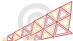 Abstract triangular pattern border for contemporary design, vector design Generative AI