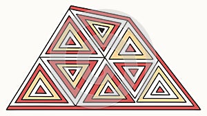 Abstract Triangular Pattern Geometric Vector Design, vector design Generative AI