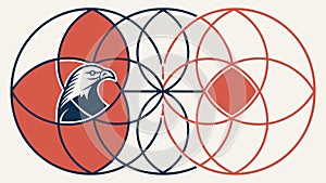 Abstract triangular pattern, kaleidoscope design, vector design Generative AI