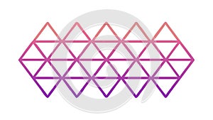 Abstract Triangular Pattern: Pink & Purple Gradient, vector design Generative AI