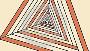 Abstract Triangular Tunnel, Illusion Perspective Art, vector design Generative AI
