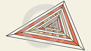 Abstract Triangular Tunnel Perspective Vector Illustration, vector design Generative AI