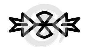 Abstract Tribal Arrow Pattern Design Element, vector design Generative AI