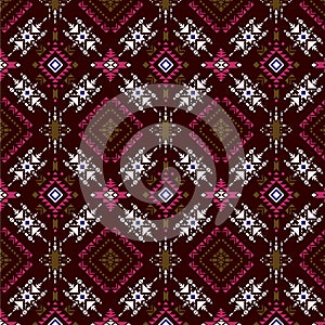 Abstract tribal pattern, repeated ethnic elements,