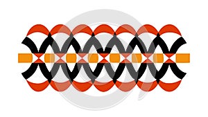 Abstract Tribal Wave Pattern - Bold Geometric Design Element, vector design Generative AI