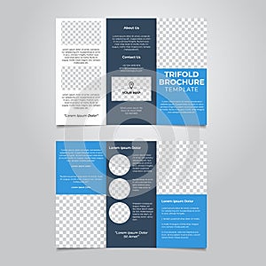 Abstract trifold brochure design template vector