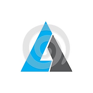 Abstract Trigonal Logo , triangle logo vector photo