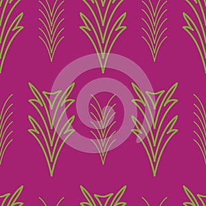 Abstract tropical flora vector seamless repeat pattern