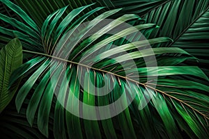 Abstract tropical green palm leaves natural background for your design projects.