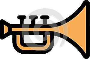 Abstract trumpet clipart design on white