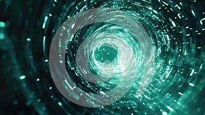 Digital data streaming through abstract light tunnel