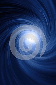 An abstract tunnel of navy blue energy. Generative AI