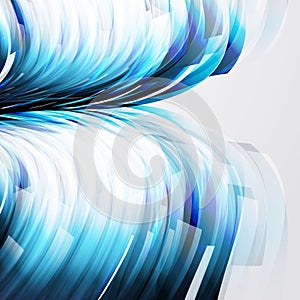 abstract turquoise design elements on a light background