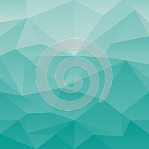 Abstract turquoise polygonal background.