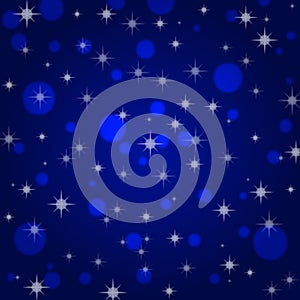 Abstract Twinkle Stars in Blue Background