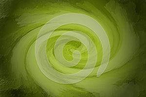 Abstract twirl effect green background