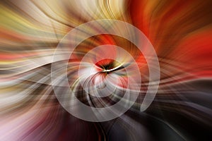 Abstract twirl effect in red and yellow