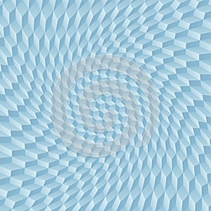 Abstract twirl mosaic background with 3d cubes. Concept vector