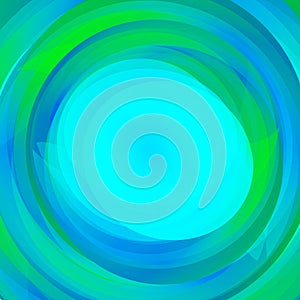 Abstract twirl text notice of blue and green shades